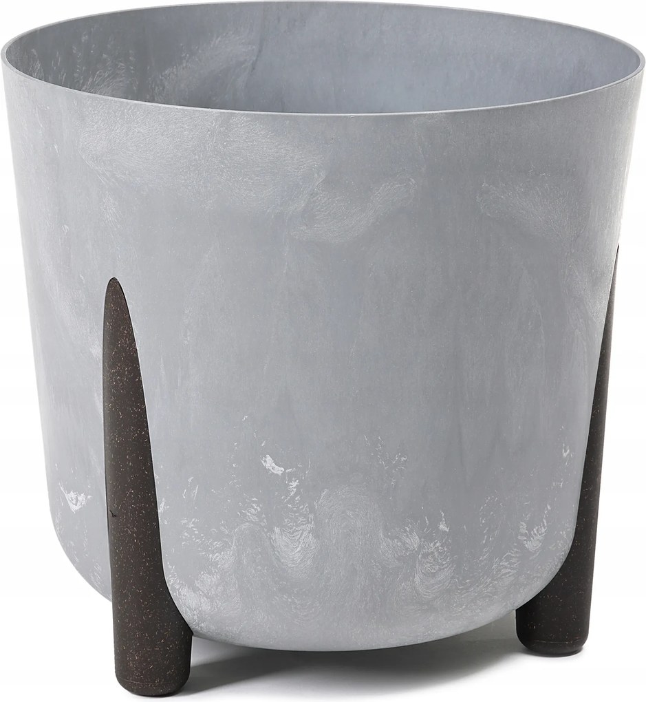 Virágtartó műanyag szürke Lamela 21 cm
