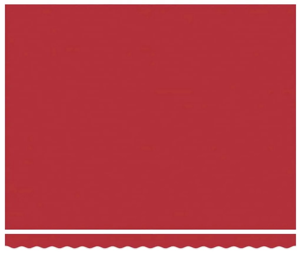 Behúzható napellenző Piros 400 × 300 cm Szövet, Fém