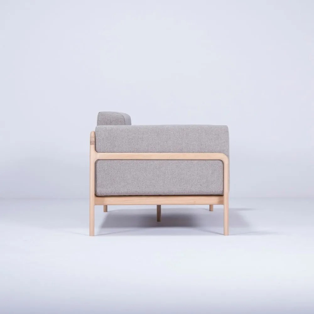 Fawn szürke kanapé tölgyfából, 180 cm - Gazzda