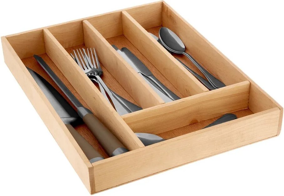 Natúr színű fa evőeszköztartó fiókba 30 x 38 cm – Premier Housewares
