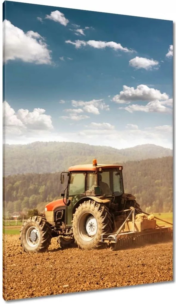 Vászonkép 80x120 Mezőgazdaság traktorral