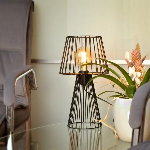 Asztali lámpa TORRI 1xE27/15W/230V fekete