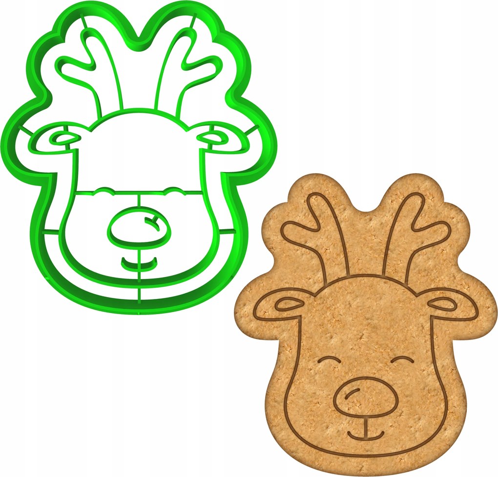 Karácsonyi Forma Mézeskalács lyukasztó Karácsony Rénszarvas 8cm