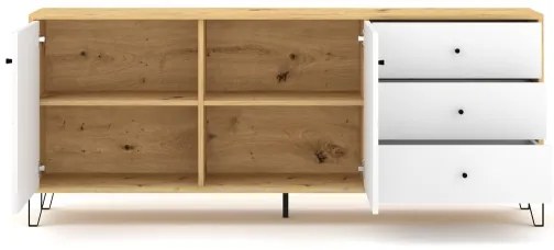 SULA komód artisan tölgy/fehér