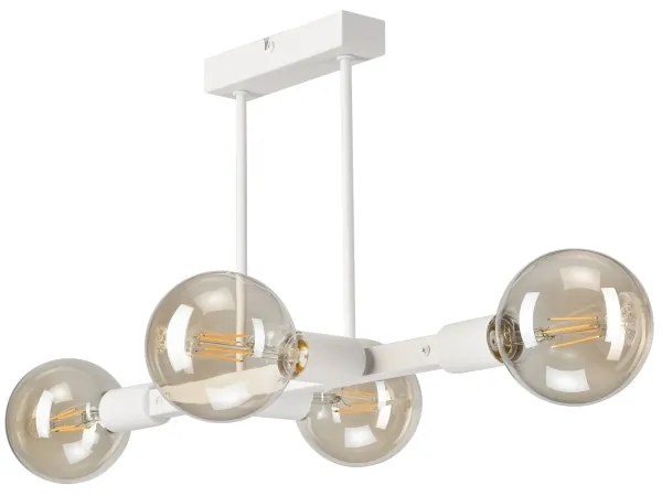 Csillár rúdon ASTRID 4xE27/60W/230V fehér