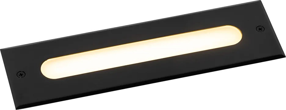 4 darabos modern fekete talajba süllyeszthető spotlámpa készlet 30 cm LED-del IP65 - Eline