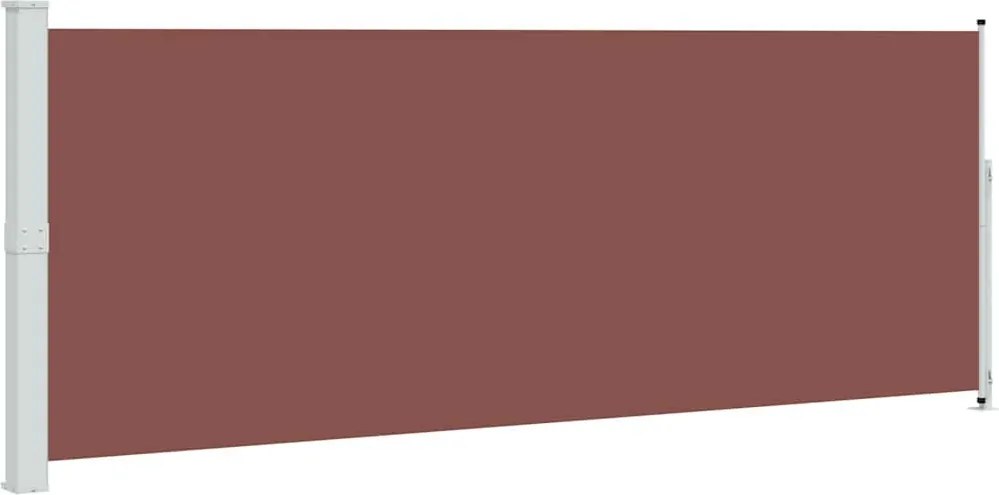 vidaXL barna behúzható oldalsó terasznapellenző 180 x 500 cm