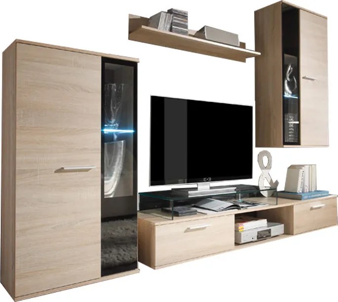 Nappali szekrénysor, sonoma tölgyfa, SALESA II