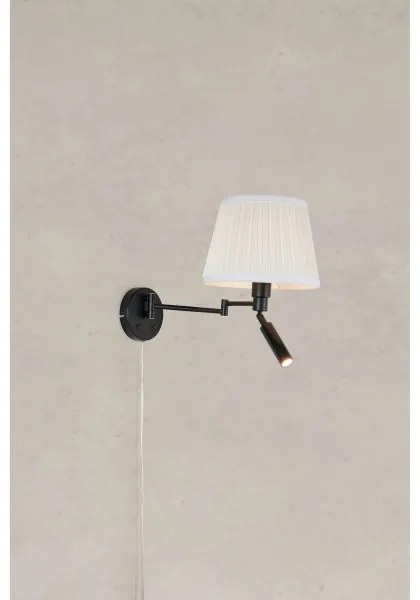 Markslöjd 109016- LED fali lámpa PIVOT 1xE27/40W/230V + LED/4W krémszínű/fekete