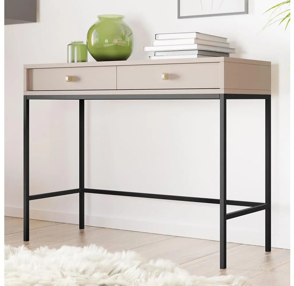 MONO konzolasztal 78x104 cm bézs/fekete