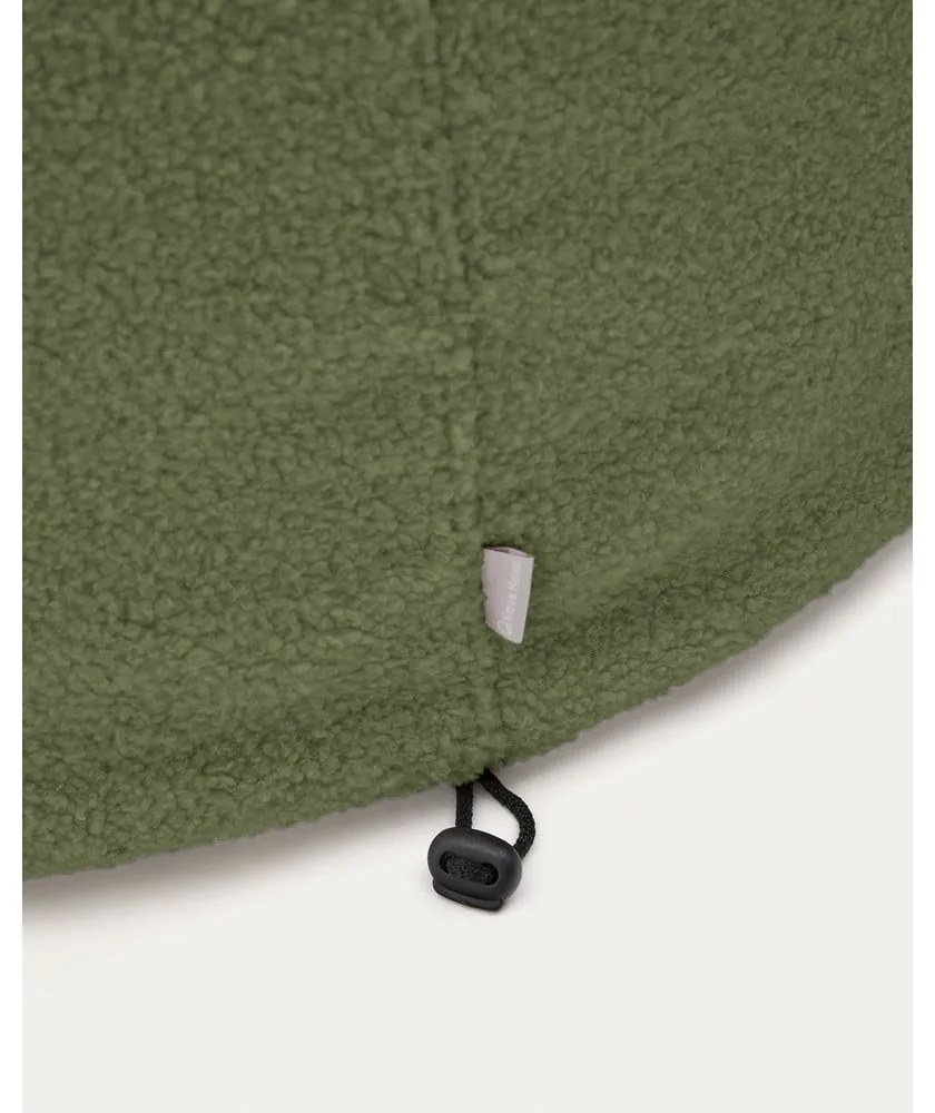 Zöld buklé puff Kaeli – Kave Home