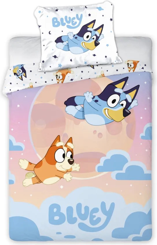Bluey Dream Flight ágyneműhuzat 140×200cm, 70x90 cm