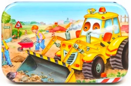 Fából készült Puzzle - Kotrógép 60db