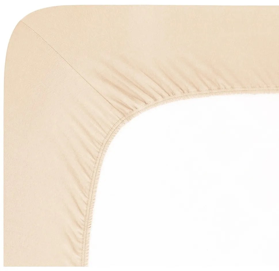 Bézs gumis jersey lepedő 200x220 cm Boxspring – Andrea Simone