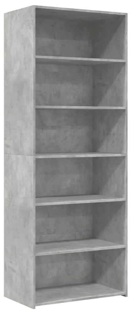 betonszürke szerelt fa magasszekrény 70 x 41 x 185 cm