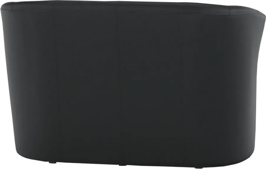 Klub duplafotel, fekete textilbőr, CUBA