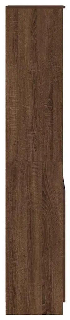 barna tölgy színű szerelt fa magasszekrény 50x35x180 cm