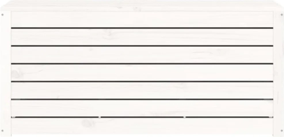 vidaXL fehér tömör fenyőfa kerti láda 101 x 50,5 x 46,5 cm