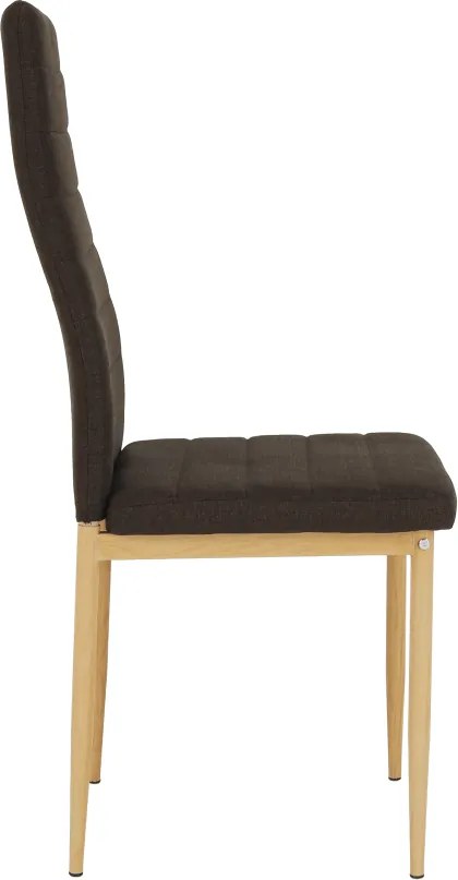 Szék, sötétbarna szövet/bükk, COLETA NOVA