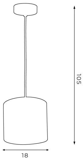 Csillár zsinóron ARDEN 1xE27/60W/230V á. 18 cm zöld/arany