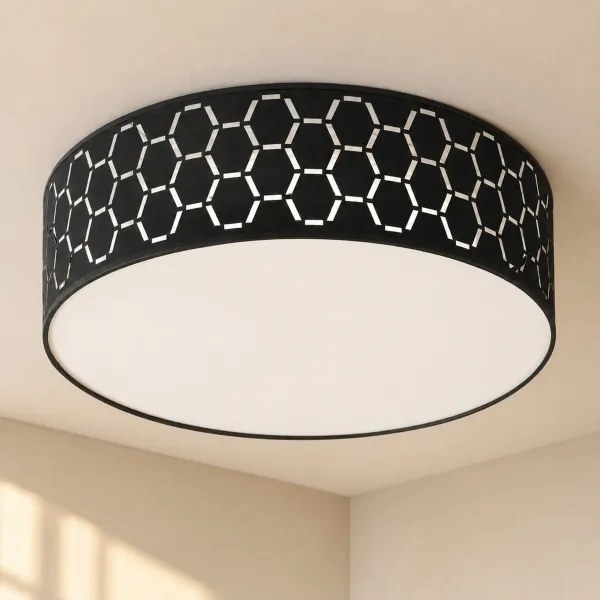 Mennyezeti lámpatest ULLE 2xE27/15W/230V átm. 45 cm fekete