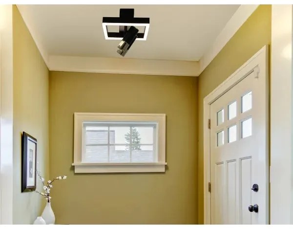 LED Dimmelhető mennyezeti lámpa LED/50W/230V 3000-6500K fekete + távirányítás