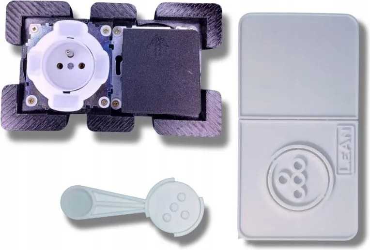 Rejtett aljzat és egypult feletti kapcsoló a konyhába világos csempékhez