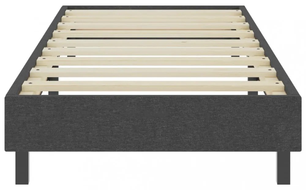 sötétszürke rugós szövetágy 90 x 200 cm