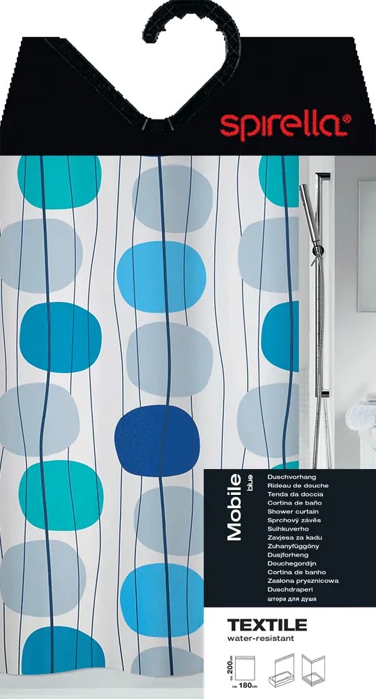 Zuhanyfüggöny 180x200 cm Mobile – Spirella