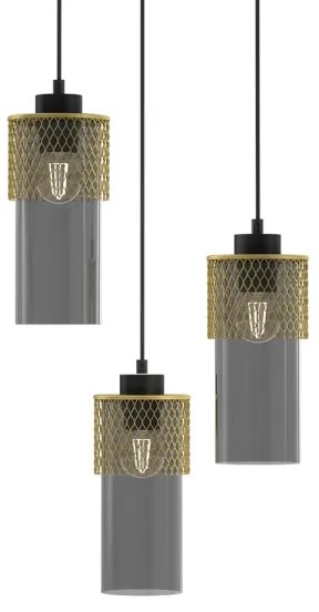 Csillár zsinóron GLAM 3xE27/60W/230V