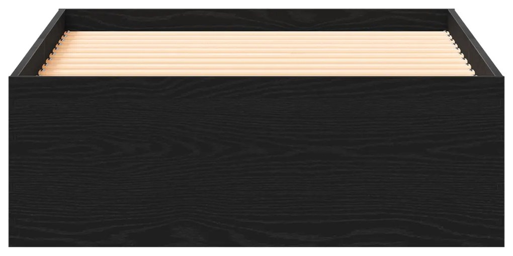 Ágykeret fiókokkal fiókkal Musta tammi 100 x 200 cm Faanyag
