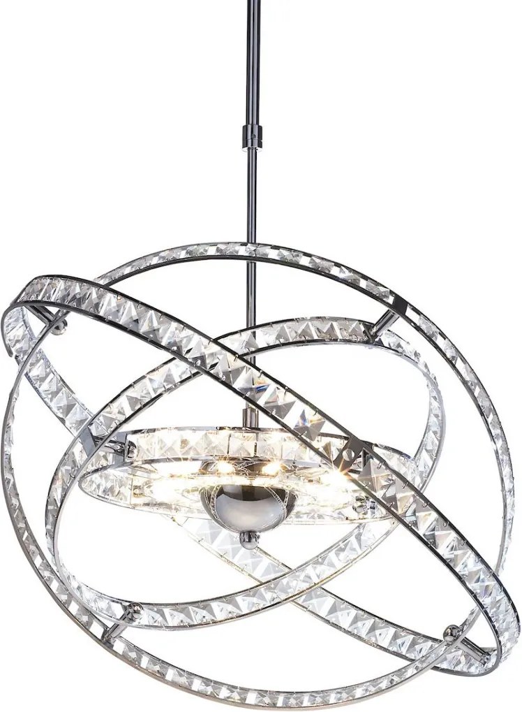 DAR LIGHTING ETE2350 ETERNITY Kristály Függesztett Lámpa Csiszolt Króm G4 IP20
