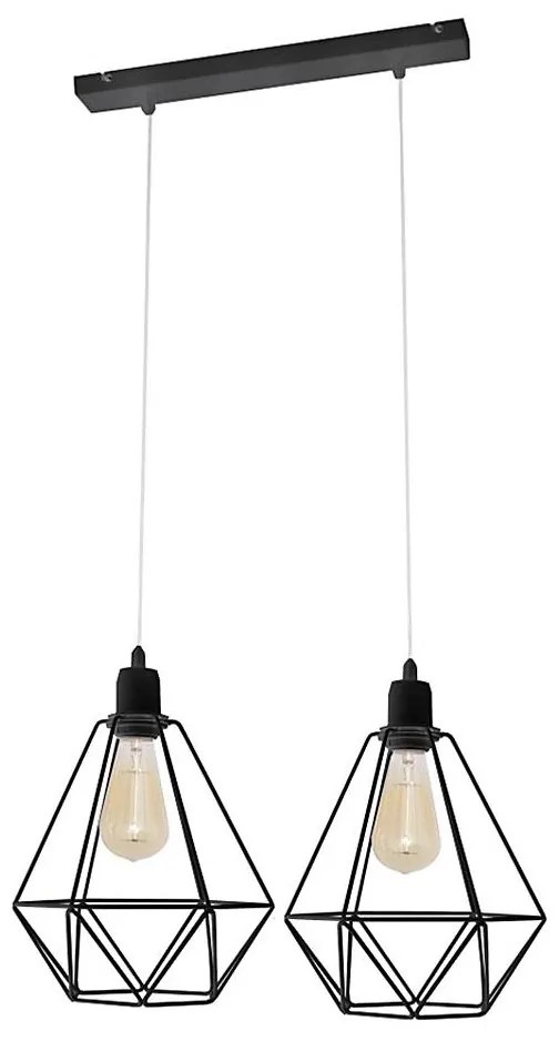 Csillár KARO 2xE27/15W/230V fekete