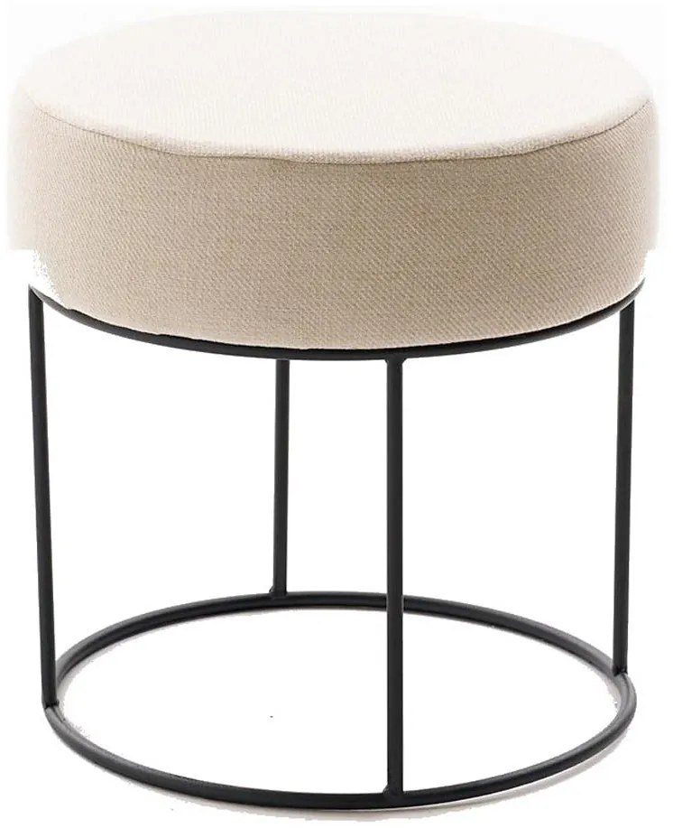 Puff RELO, Ø 40 cm, krémszínű