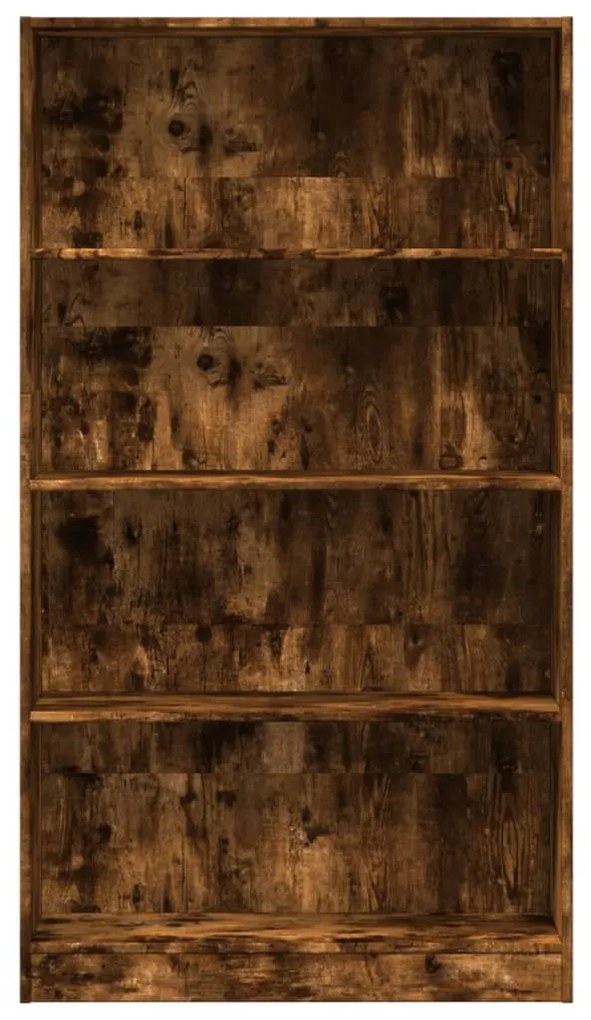 füstös tölgy színű szerelt fa könyvszekrény 80 x 24 x 143 cm