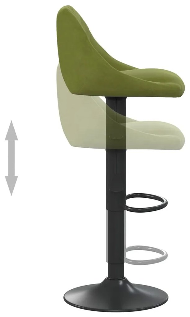vidaXL világoszöld bársony bárszék