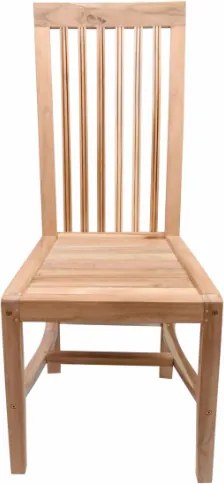 DIVERO Étkezőszékek teakfa felülettel 2 db natúr