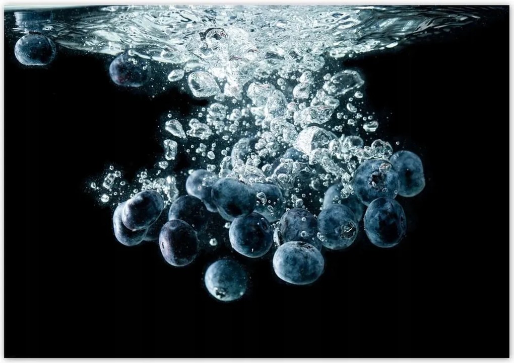 Poszterek 100x70 Vízbe esett áfonya