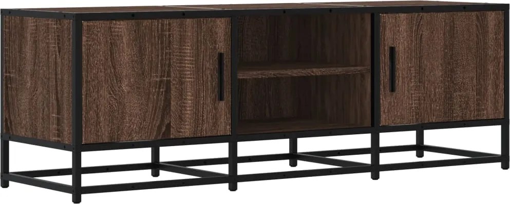 vidaXL barna tölgy színű szerelt fa és fém TV-szekrény 120x35x41 cm