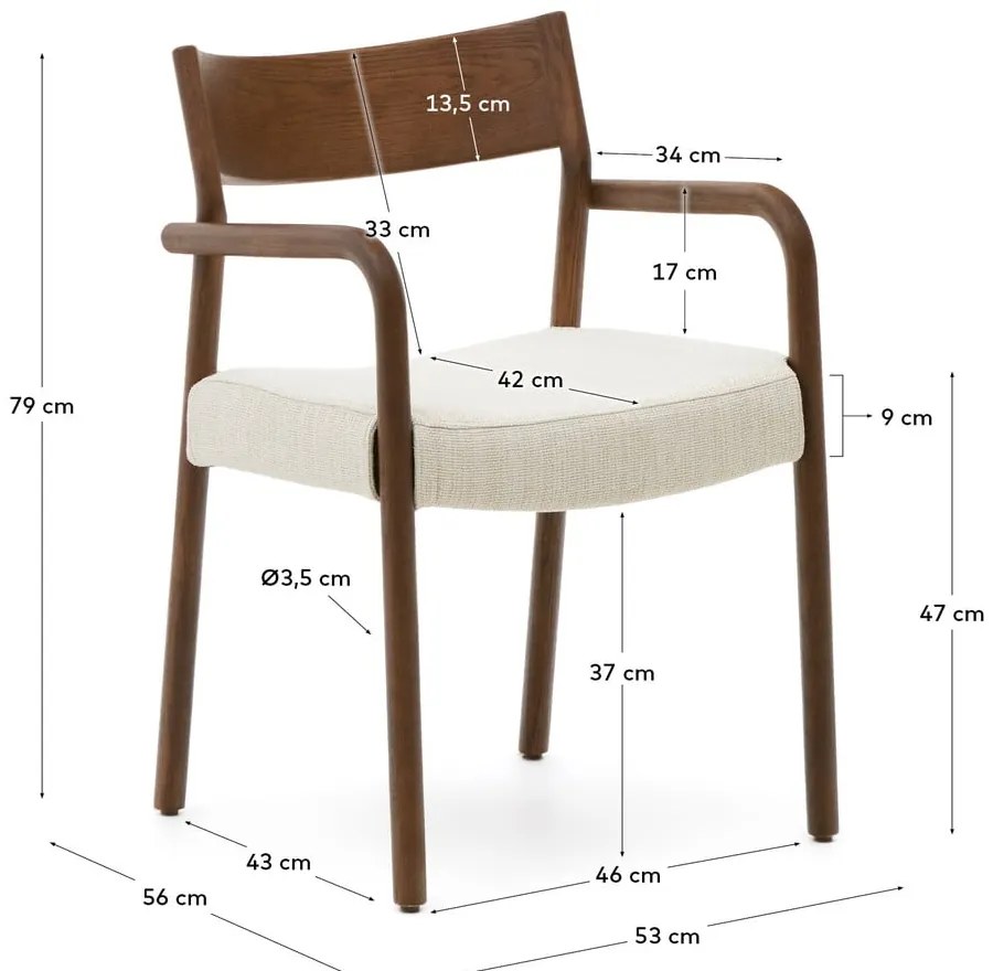 Barna-bézs étkezőszék Falconera – Kave Home