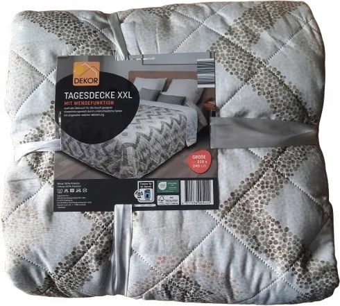 Ágytakaró Dekor XXL ágyhoz barna árnyalatok 220 cm x 240 cm