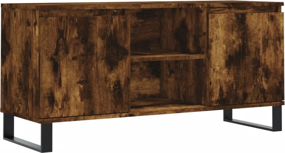 vidaXL füstös tölgy színű szerelt fa TV-szekrény 104x35x50 cm