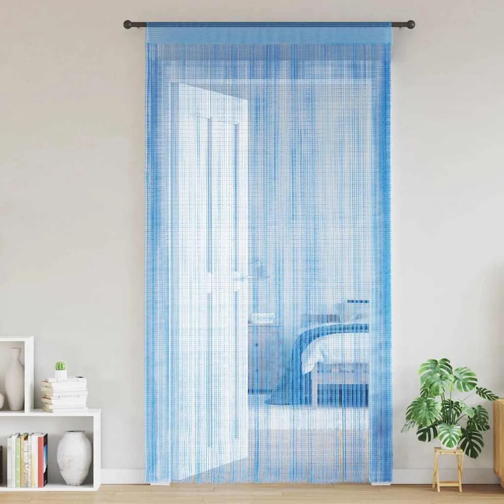 2 db világoskék zsinórfüggöny 140 x 250 cm