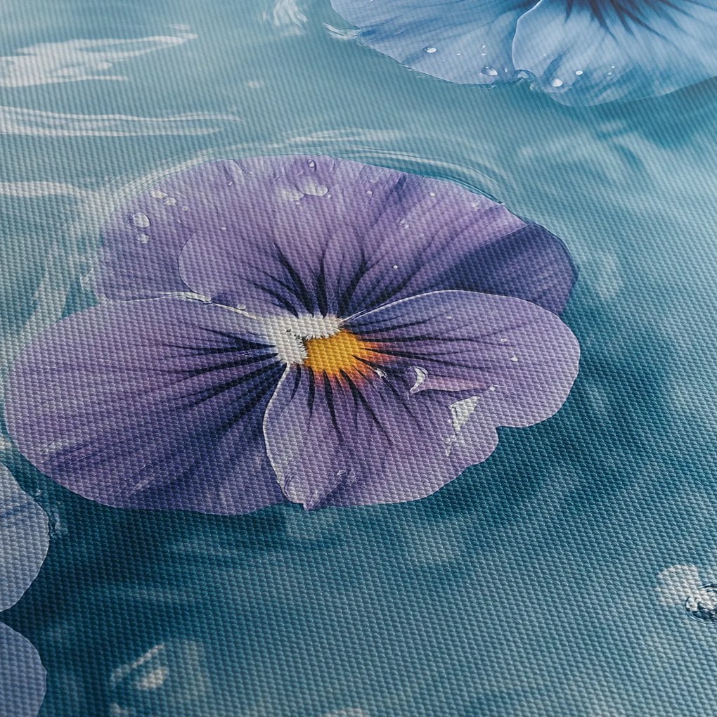 Kép - Ibolyák a vízben (120x50 cm)