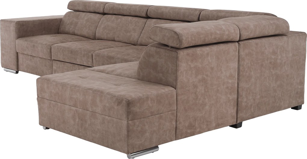 Ülőgarnitúra, bézs, jobbos, MALAGA BIG