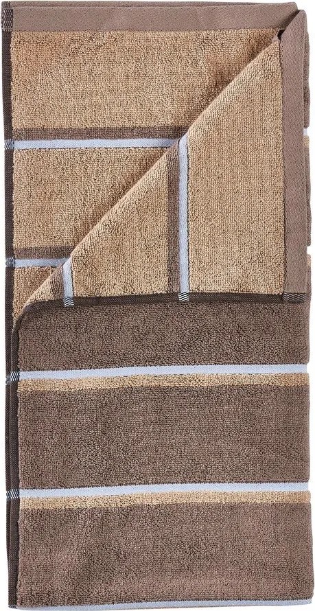 Barna-bézs pamut törölköző 50x100 cm Sauna – Zone