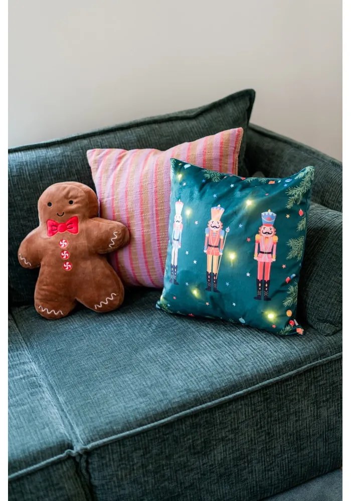 Bársony díszpárna karácsonyi mintával 28x37 cm Gingerbread – Catherine Lansfield