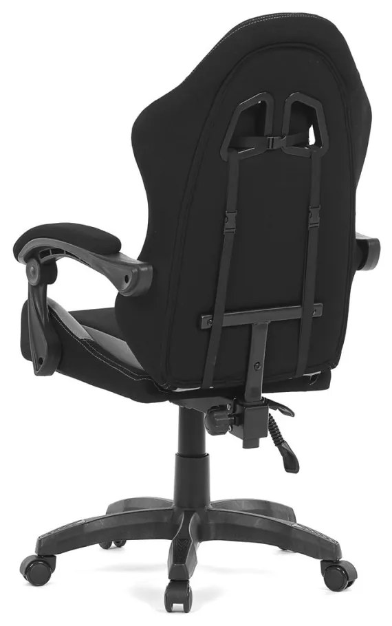Scaun pivotant de birou Gamer gri cu tapițerie din țesătură. KA-R209