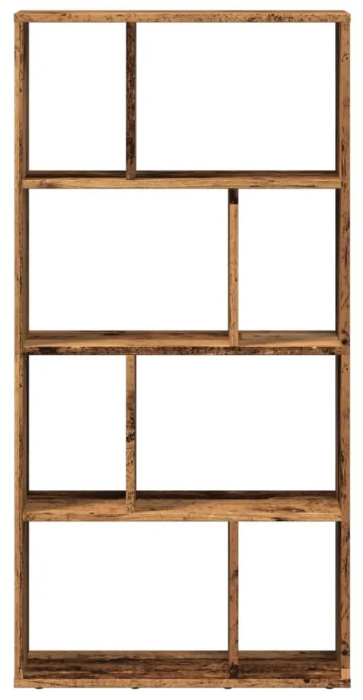 antik fa színű szerelt fa könyvespolc 60 x 20 x 120 cm
