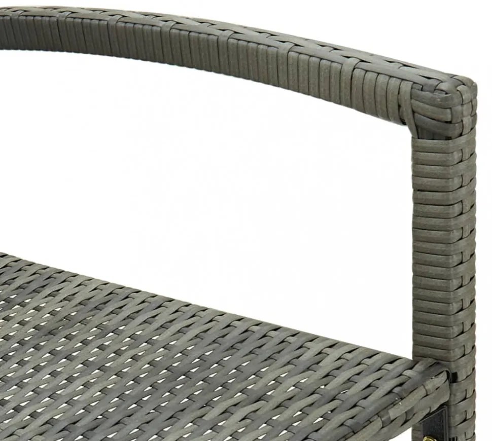 4 db szürke polyrattan bárszék
